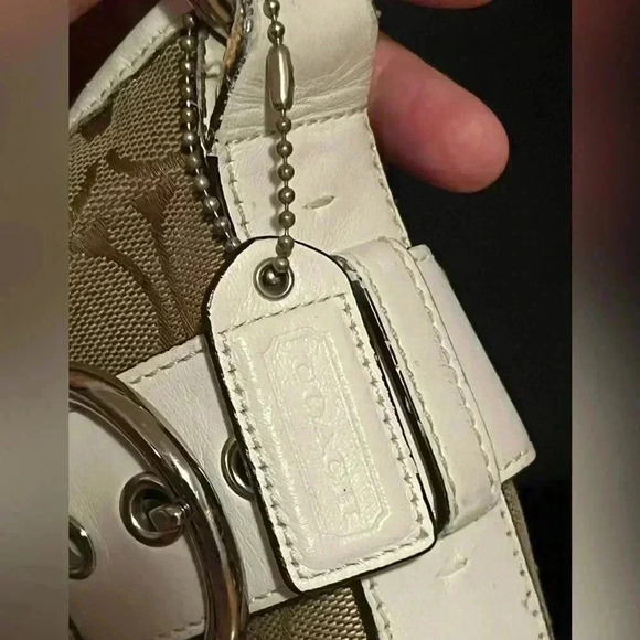 Coach Purse 3577 White Signature Monogram Tote Bag Vintage 2005 - Picture 3 of 8